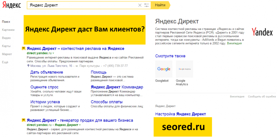 Яндекс Директ даст Вам клиентов?